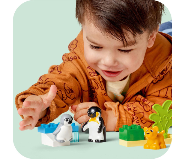LEGO DUPLO 10442 Rodziny dzikich zwierząt pingwiny i lwy - 1299016 - zdjęcie 8